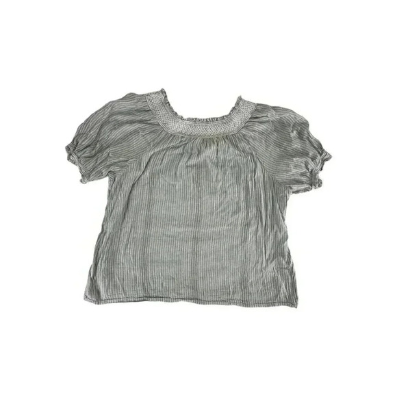 old navy short sleeve pin stripe women's blouse XL - Picture 3 of 5